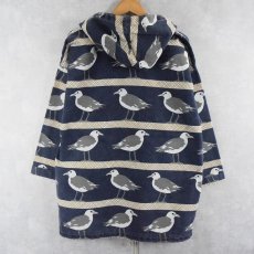 画像2: 90's MICHIGAN RAG CO. USA製 カモメ柄 コットンパーカー S/M (2)