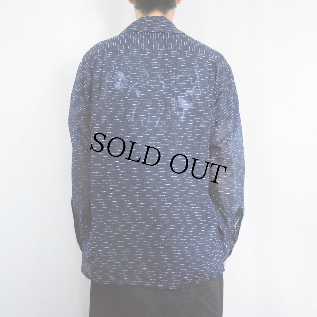 画像3: 50's 織り柄 オープンカラー ナイロンシアサッカーシャツ (3)