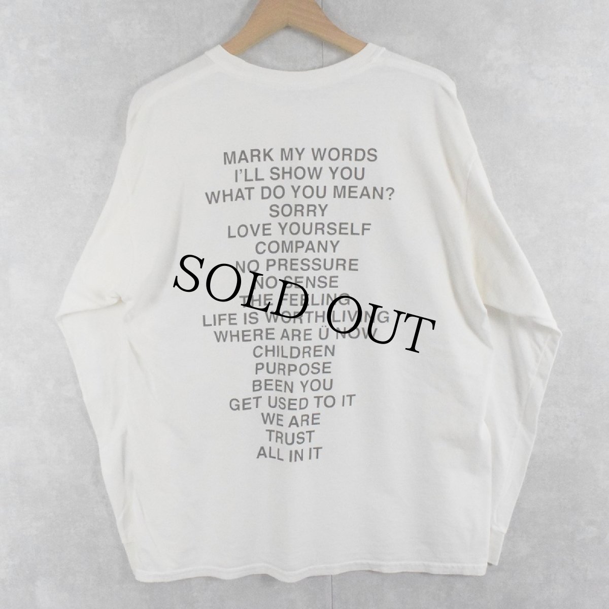 画像2: Justin Bieber "Purpose Tour" ミュージシャンツアーロンT (2)