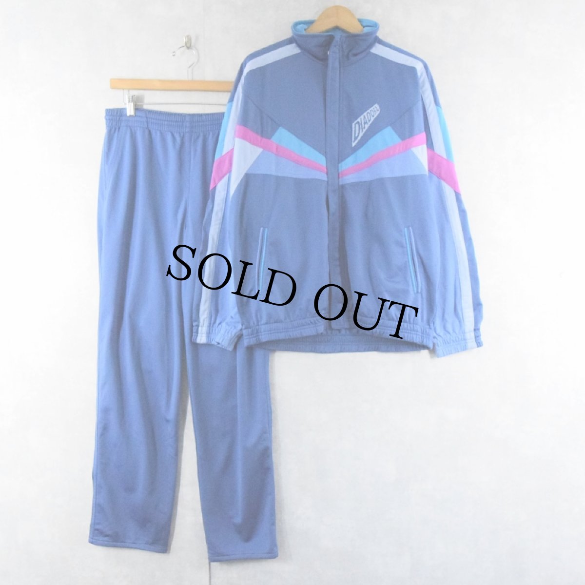 画像1: 80's diadora 切り替えデザイントラックジャケット/パンツ SETUP SIZE40 (1)