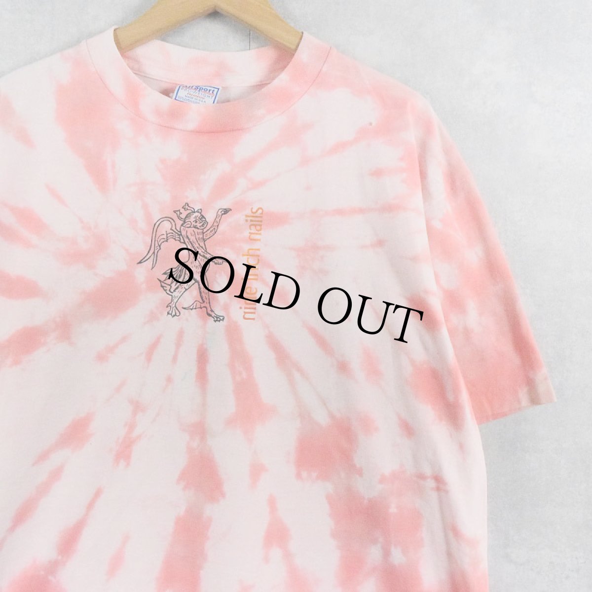 画像2: 90's NINE INCH NAILS "DEVIL TOUR 1995" ロックバンドプリント タイダイTシャツ (2)