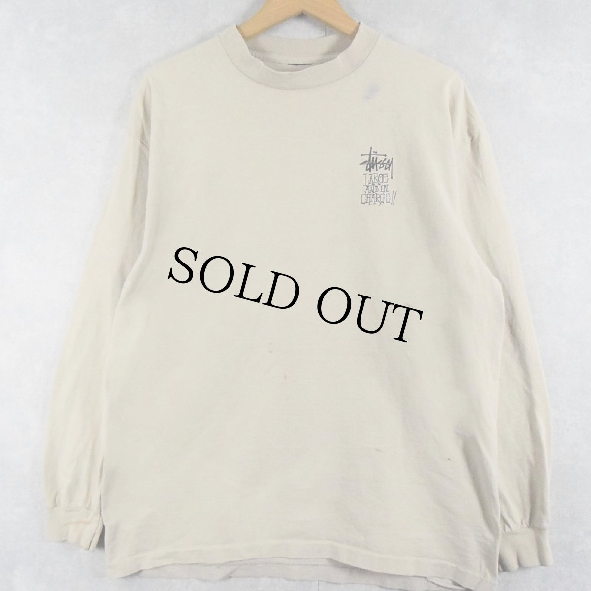 画像2: 90's STUSSY "LARGE AND IN CHARGE !!" キングエレファント プリントロンT (2)