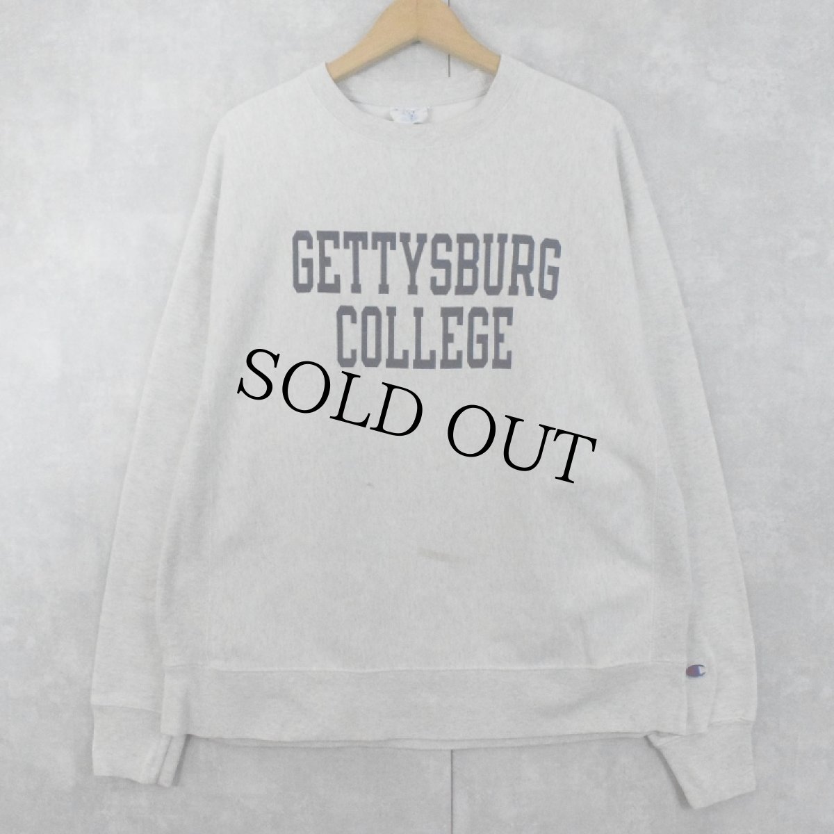 画像1: Champion REVERSE WEAVE "GETTYSBURG COLLEGE" プリントスウェット L (1)