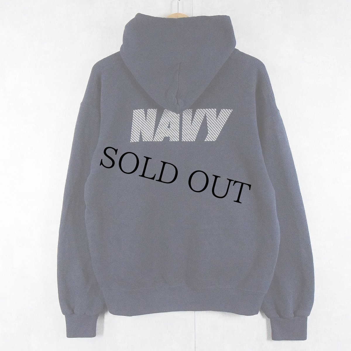 画像1: 90's U.S.NAVY USA製 "NAVY" リフレクタープリントスウェットフーディー NAVY M (1)