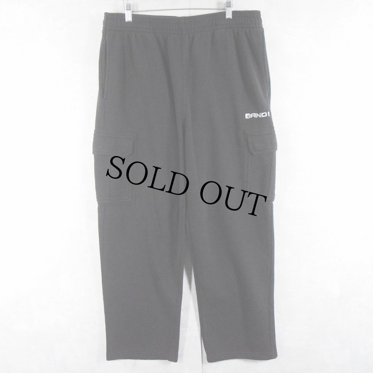 画像1: AND1 スウェットカーゴパンツ BLACK XL (1)