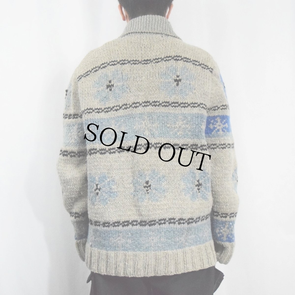 画像4: 50's ノルディック柄 カウチンニットジャケット (4)