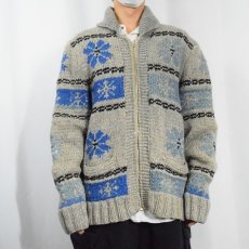 画像3: 50's ノルディック柄 カウチンニットジャケット  (3)