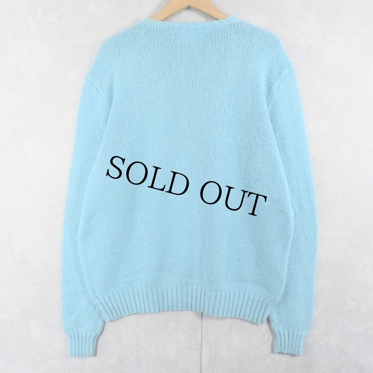 画像2: POLO Ralph Lauren ロゴ刺繍 コットンニットセーター L (2)