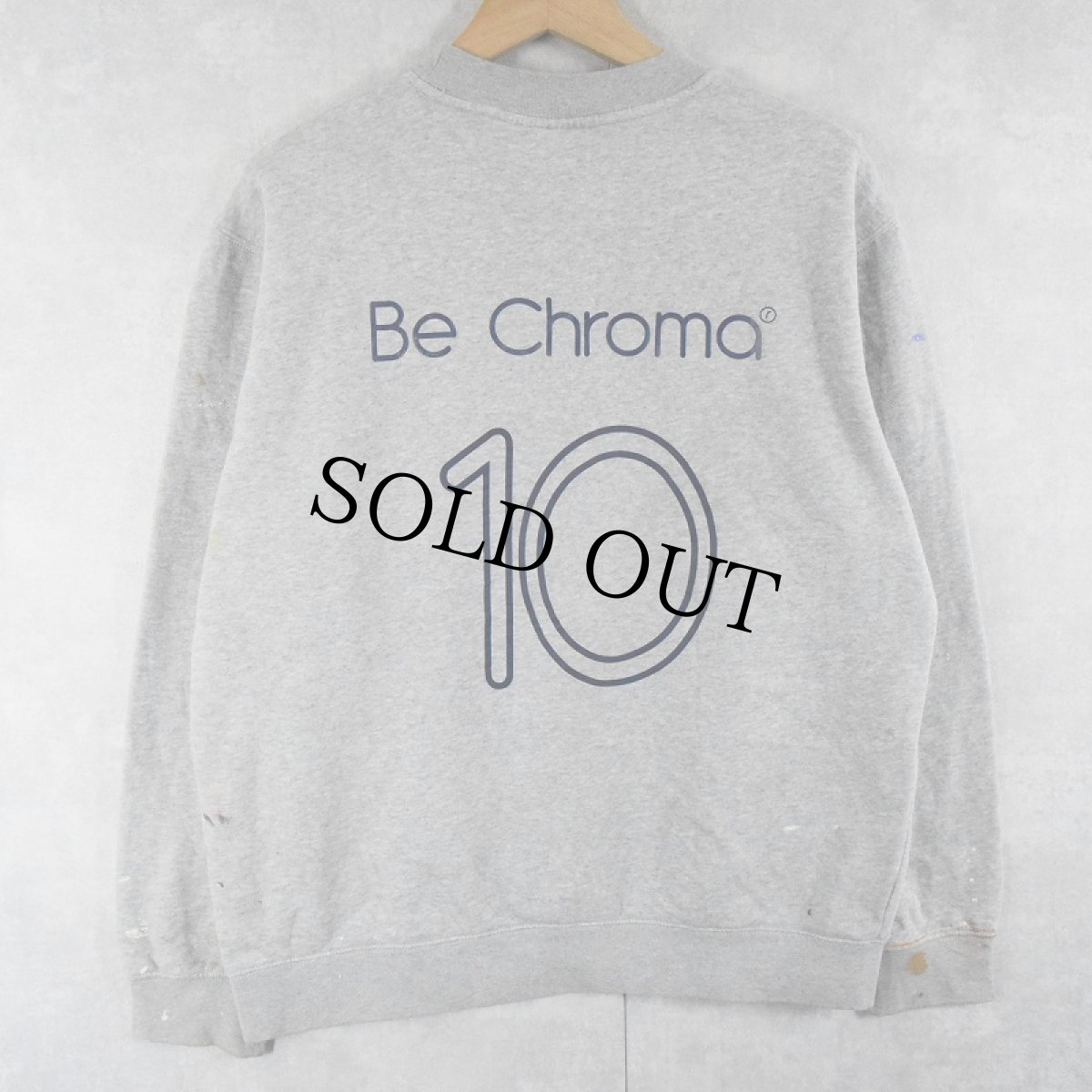 画像2: HEROCK "Be Chroma" ペンキペイント プリントスウェット M (2)