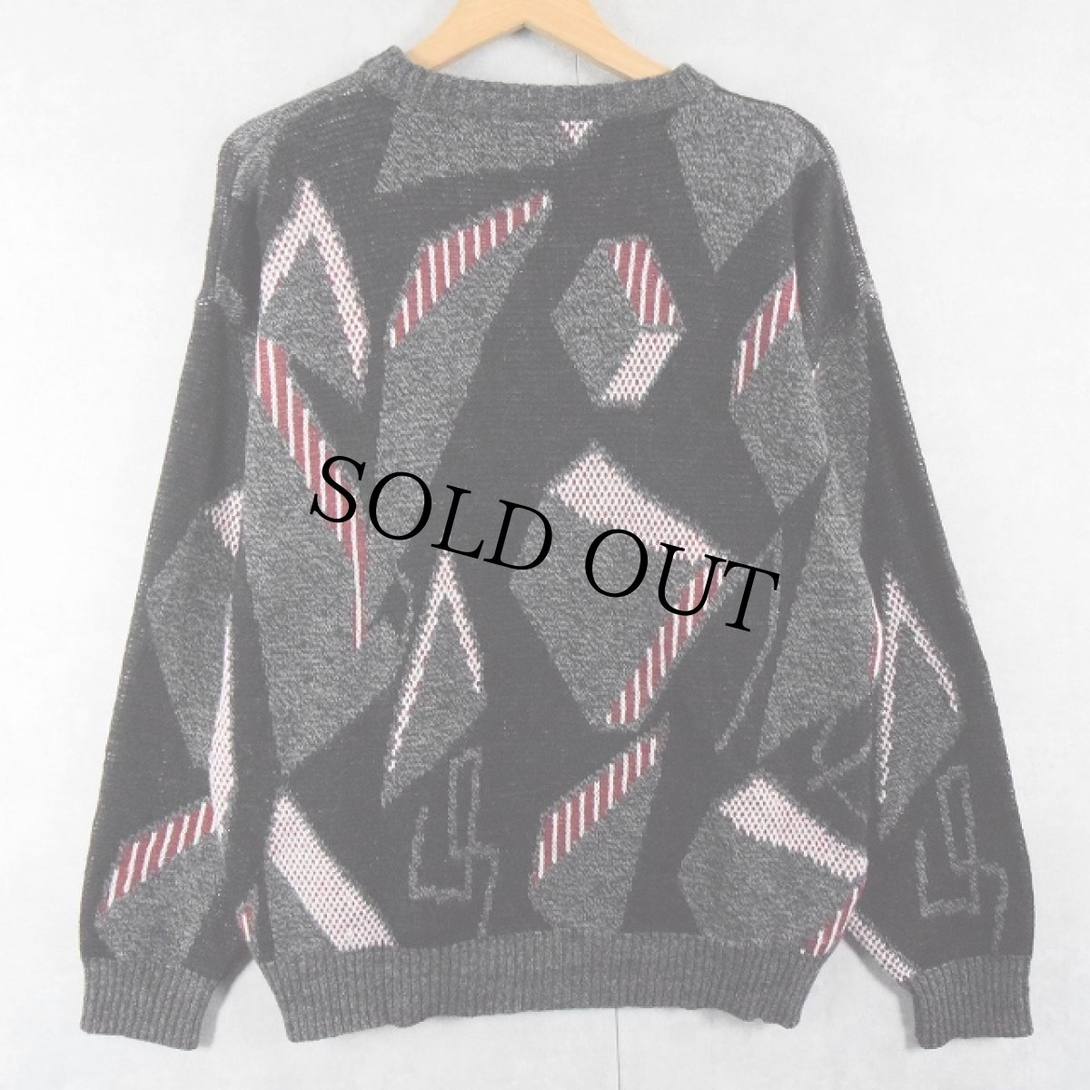 画像2: jinglers 柄織り ウール×アクリル  ニットセーター (2)