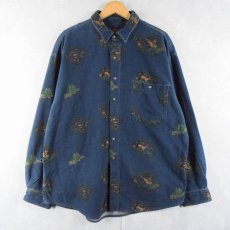 画像1: 80's Eddie Bauer USA製 ハンティング柄 ネルシャツ XL (1)