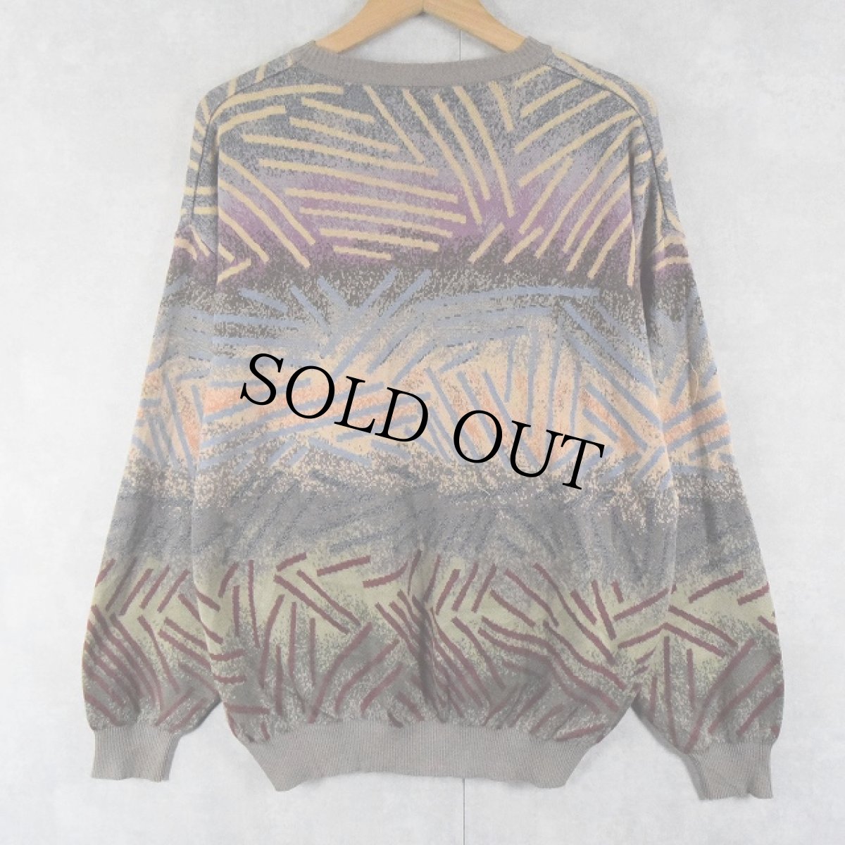 画像2: 90's St.Croix knits 総柄 ジャガードニットセーター L (2)