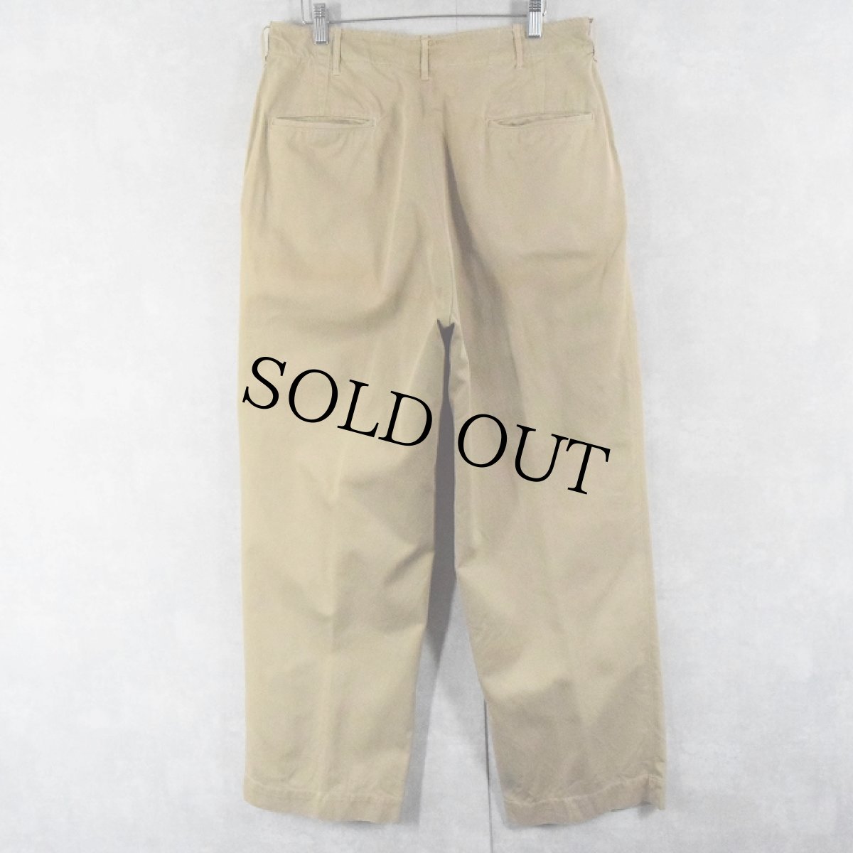 画像2: 50's U.S.ARMY チノトラウザーズ W33 (2)