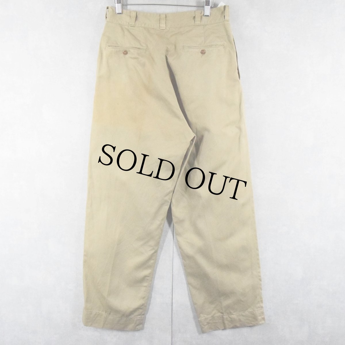 画像2: 50's U.S.ARMY チノトラウザーズ W29 (2)