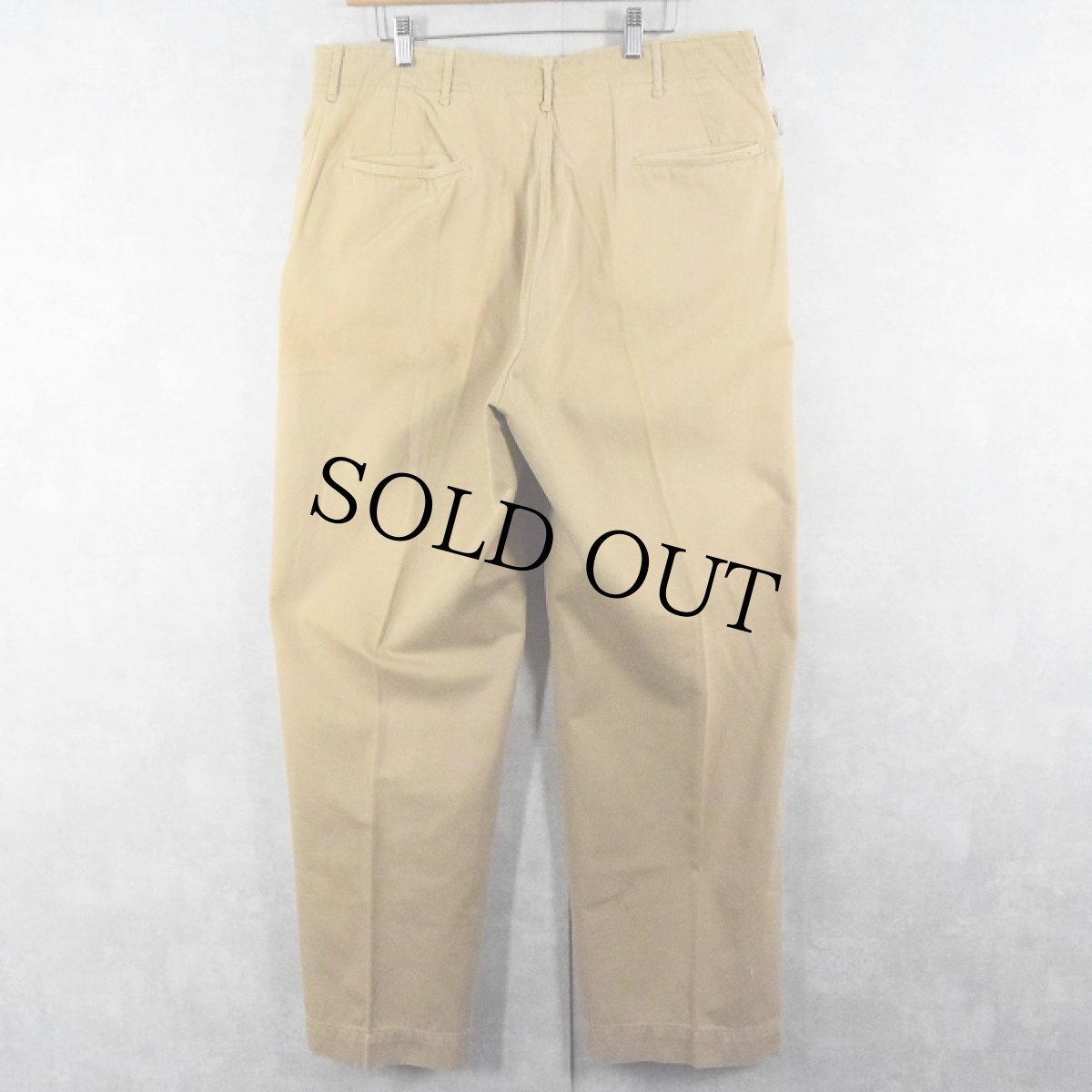 画像2: 50's U.S.ARMY チノトラウザーズ W35 (2)