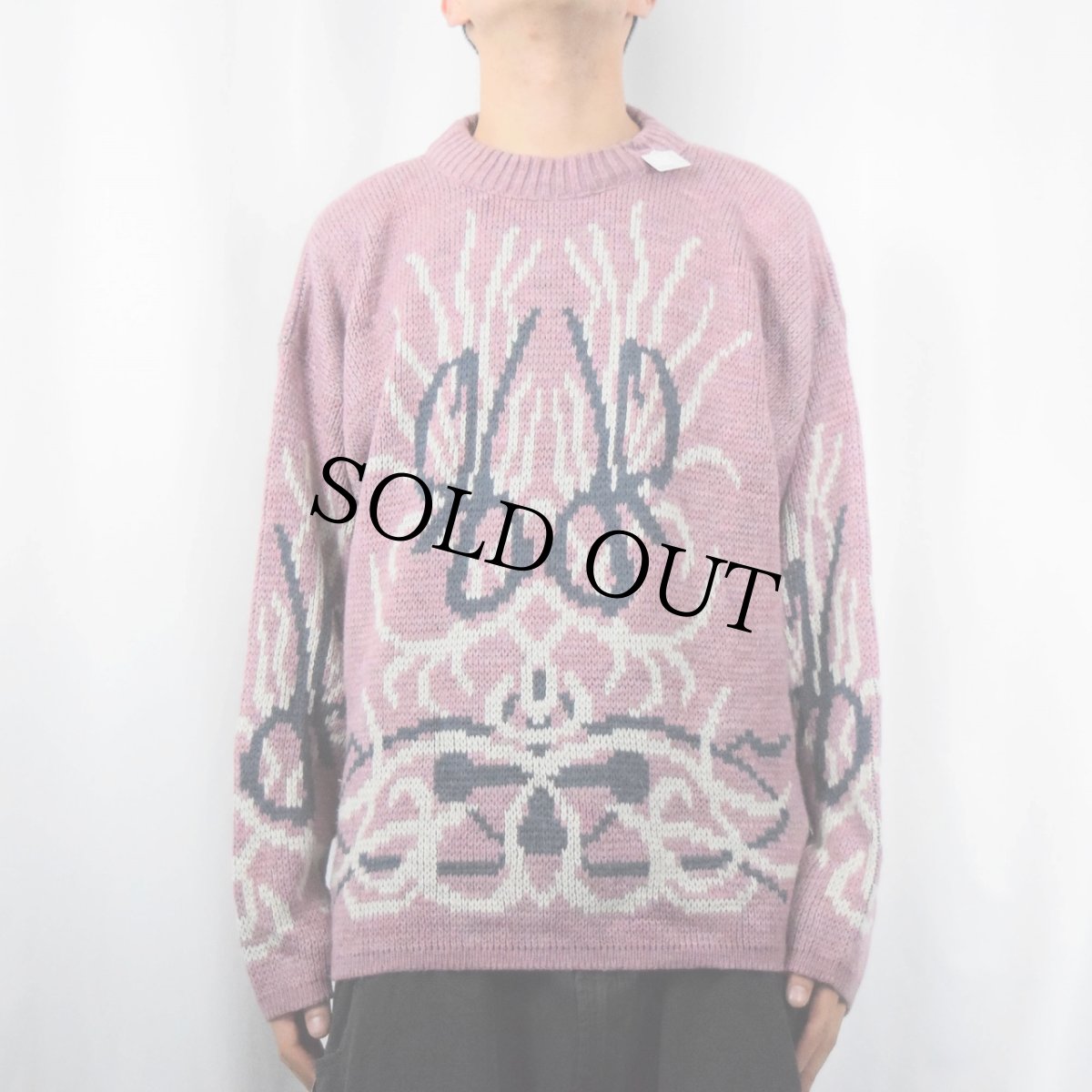 画像2: EURO american bandanna 総柄 スキーニットセーター (2)