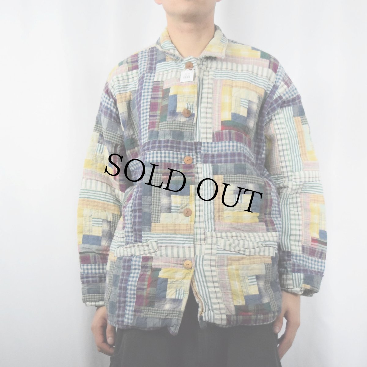 画像3: Patch Magic パッチワーク リバーシブルキルティングジャケット L (3)