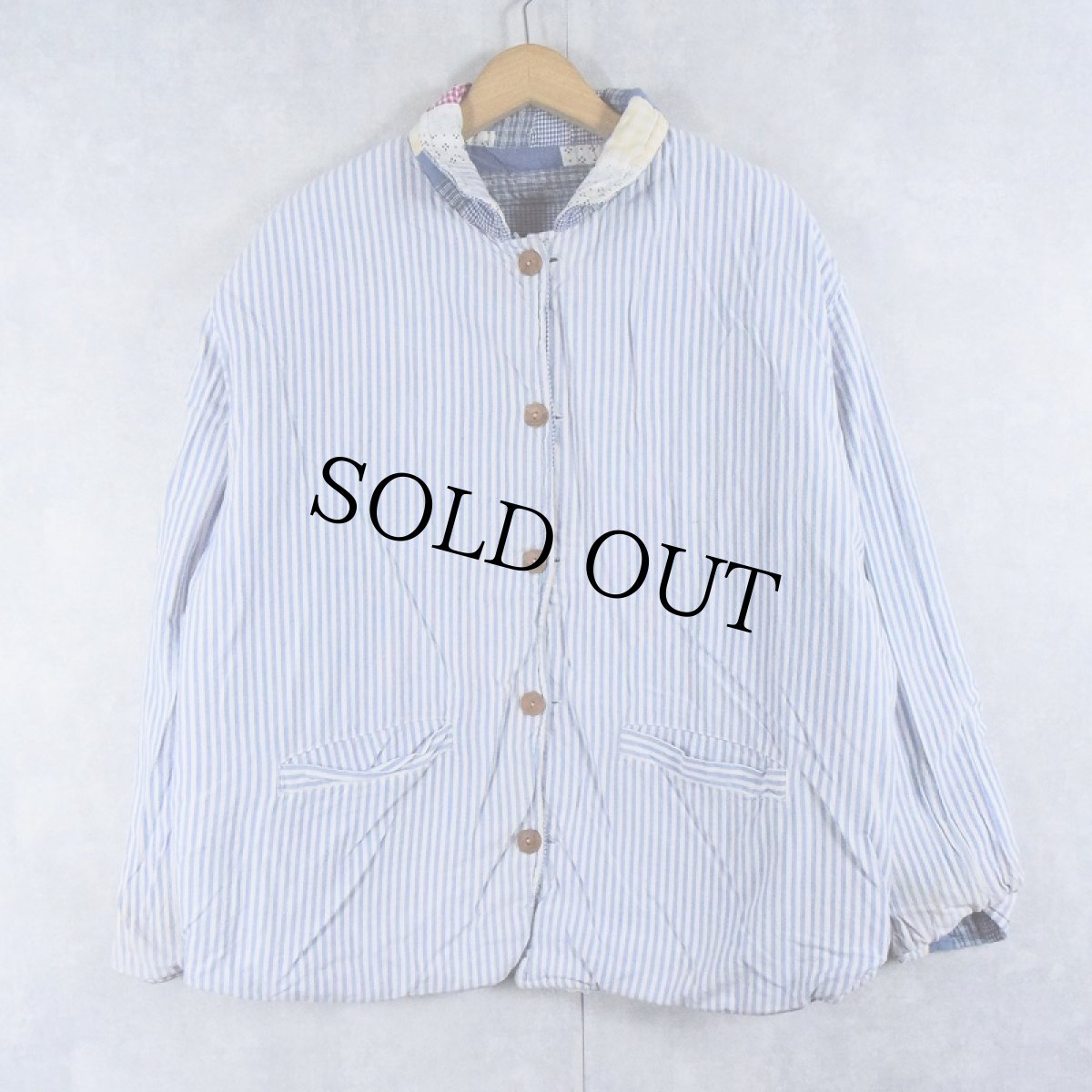 画像2: Patch Magic パッチワーク リバーシブルキルティングジャケット L (2)