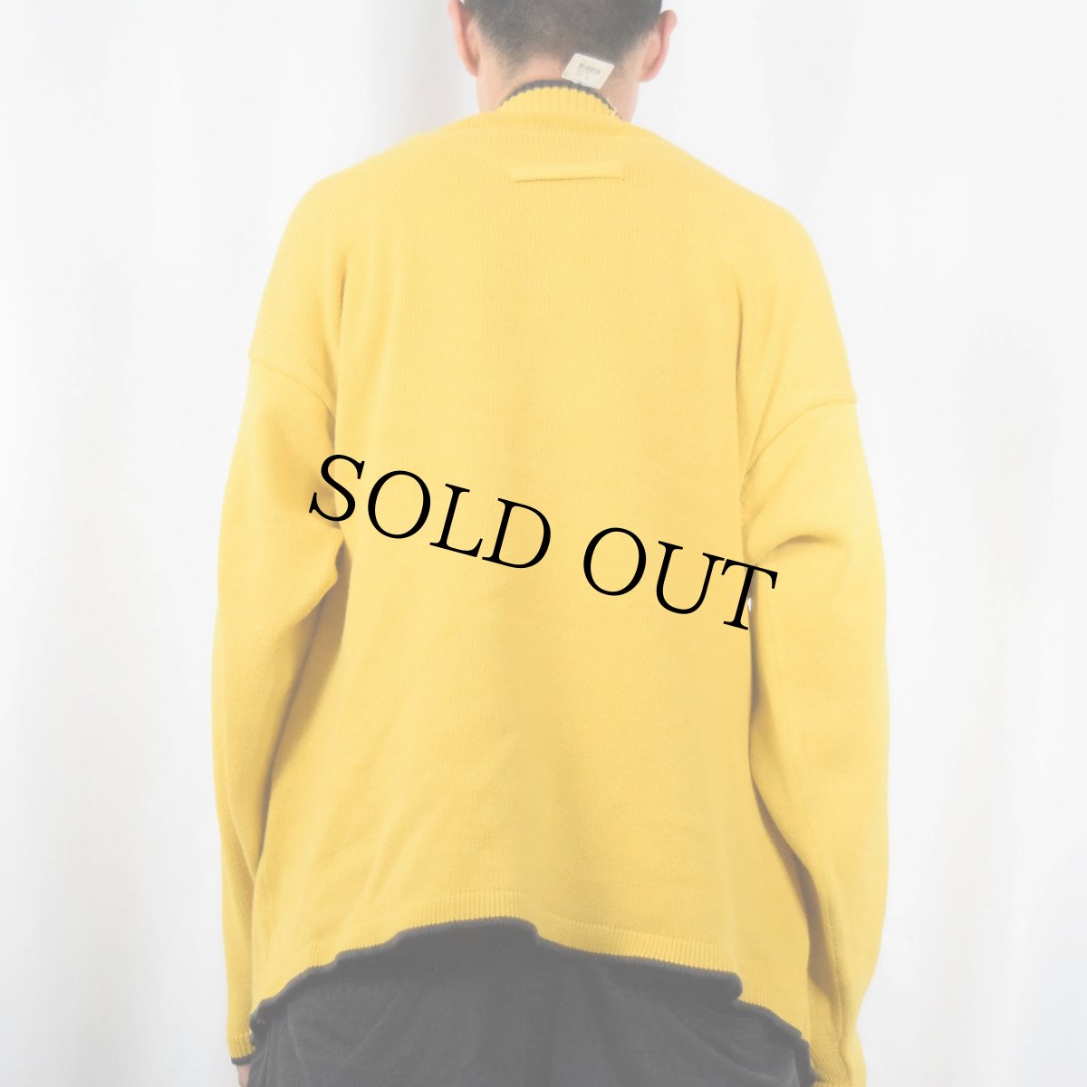 画像3: KIKIT モックネック コットンニットセーター M (3)