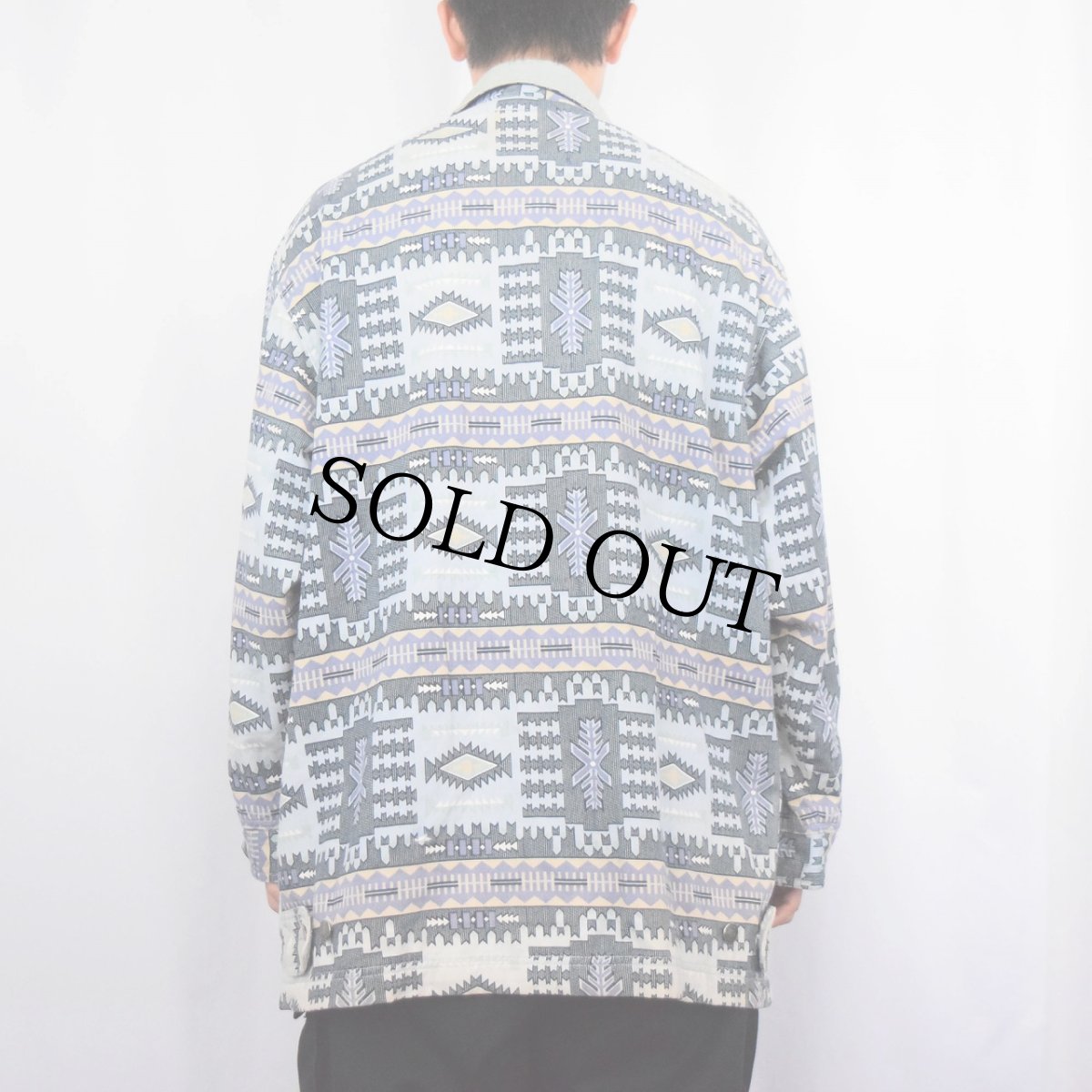 画像3: Woolrich ネイティブ柄 コットンジャケット L (3)