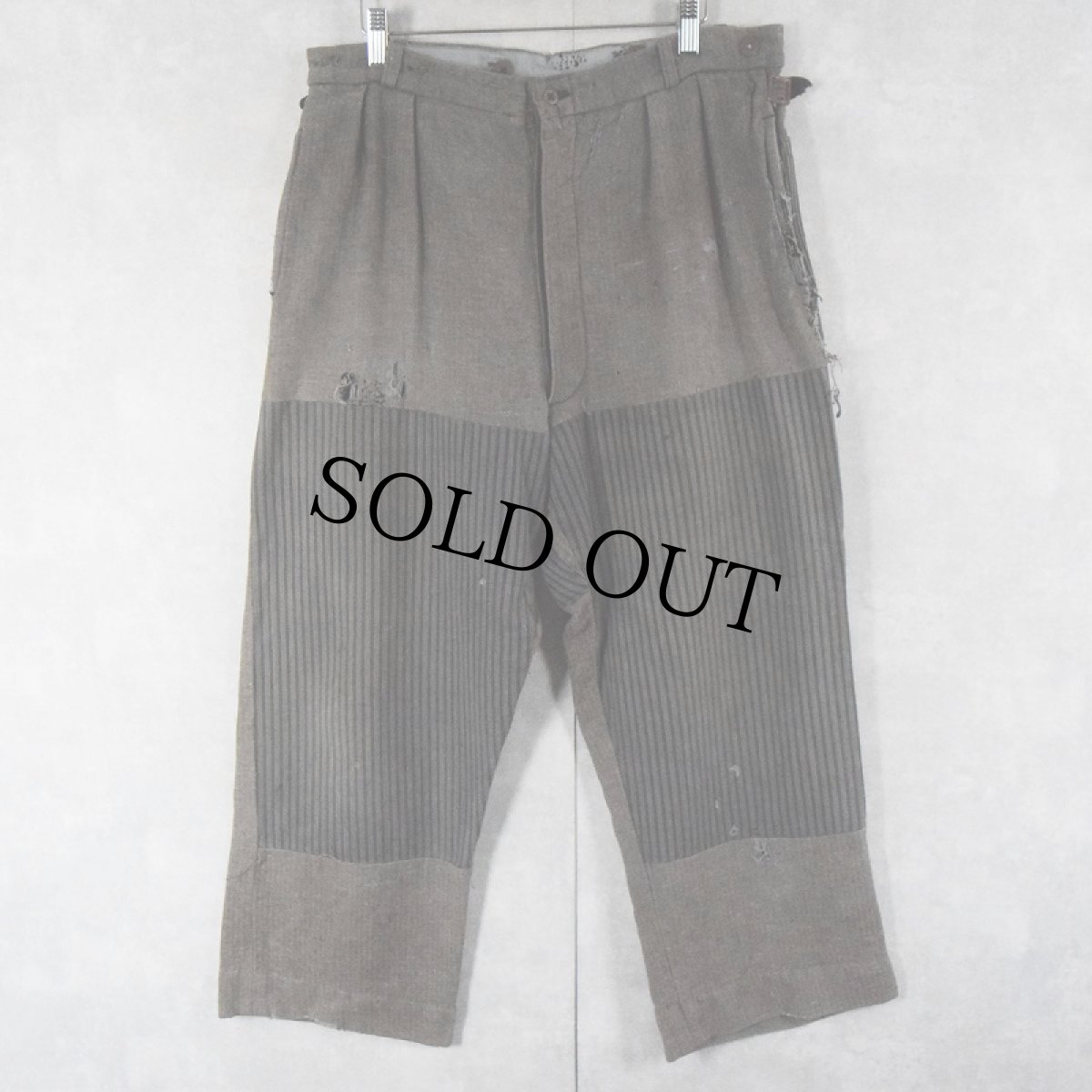 画像1: 〜40's UNKNOWN ウールトラウザーズ W33 (1)