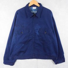 画像3: 50's〜 INDUSTRIAL Unform Co. チェック柄ライナー ワークジャケット NAVY (3)