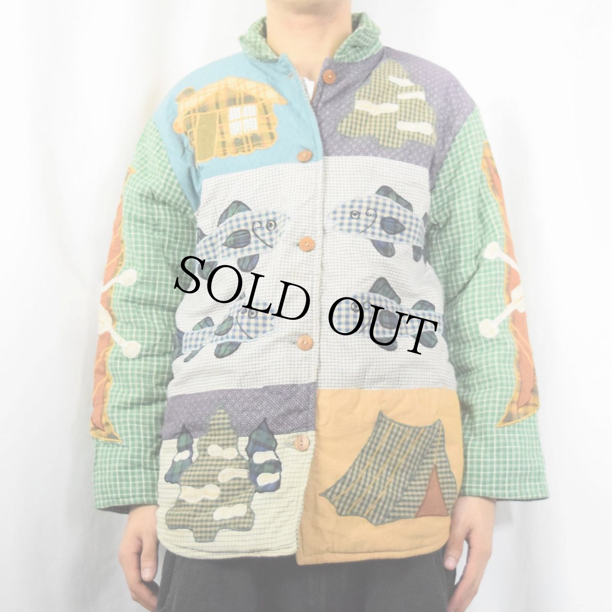 画像4: Patch Magic パッチワーク リバーシブルキルティングジャケット S (4)