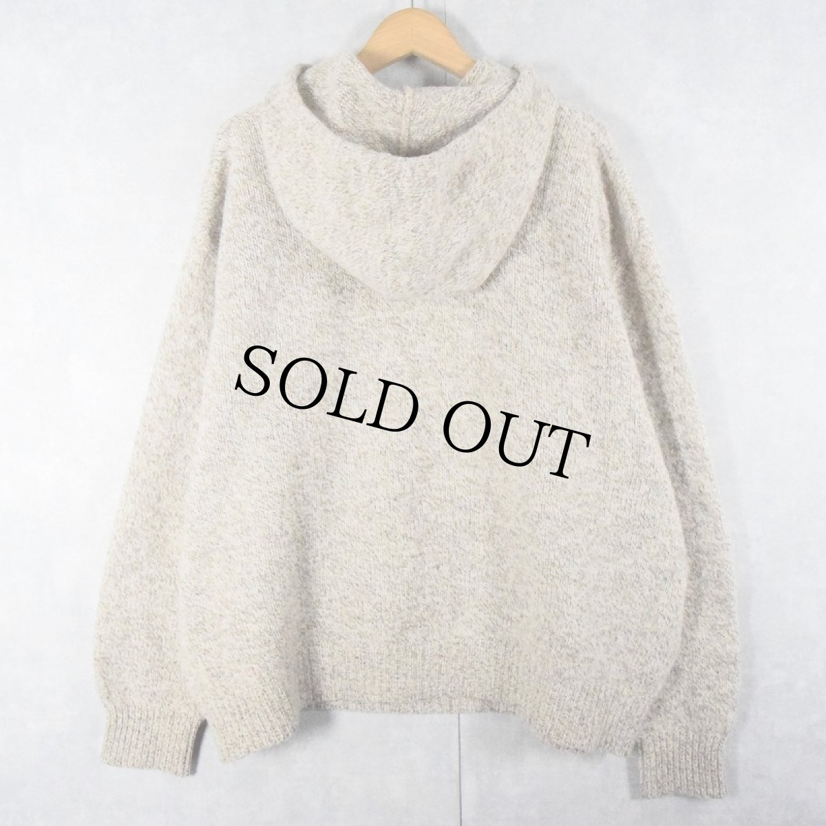 画像2: 90's Winona knit USA製 ウールニットパーカー XL (2)