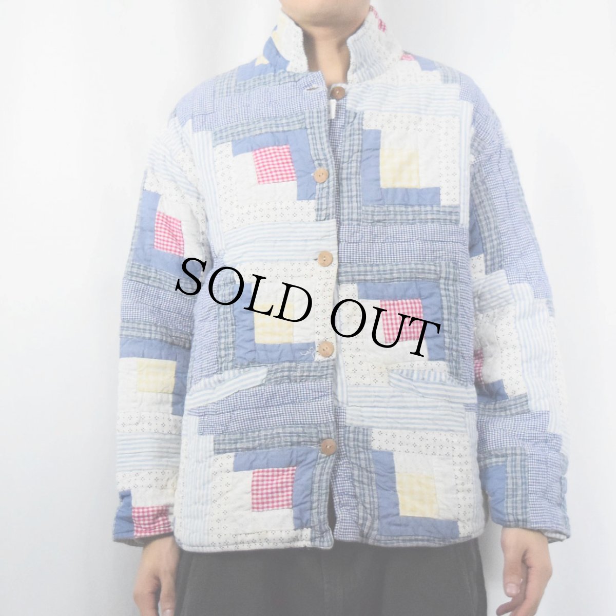 画像3: Patch Magic パッチワーク リバーシブルキルティングジャケット L (3)