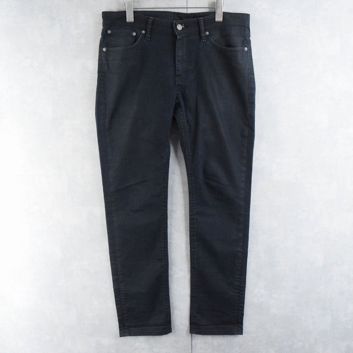 画像1: Levi's 511 スリムテーパード ストレッチブラックデニムパンツ W35 (1)