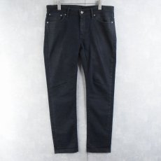 画像1: Levi's 511 スリムテーパード ストレッチブラックデニムパンツ W35 (1)