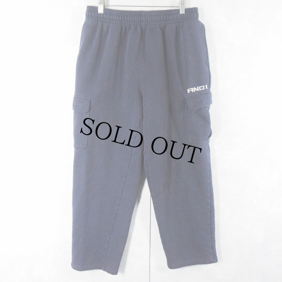 画像1: AND1 スウェットカーゴパンツ NAVY L (1)
