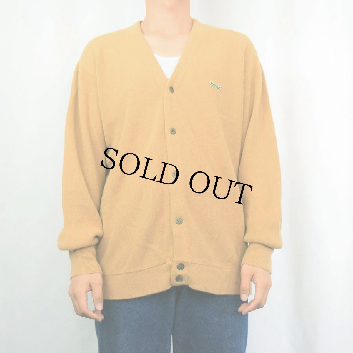 画像2: 80's The Fox JCPaenney アクリルニットカーディガン L (2)