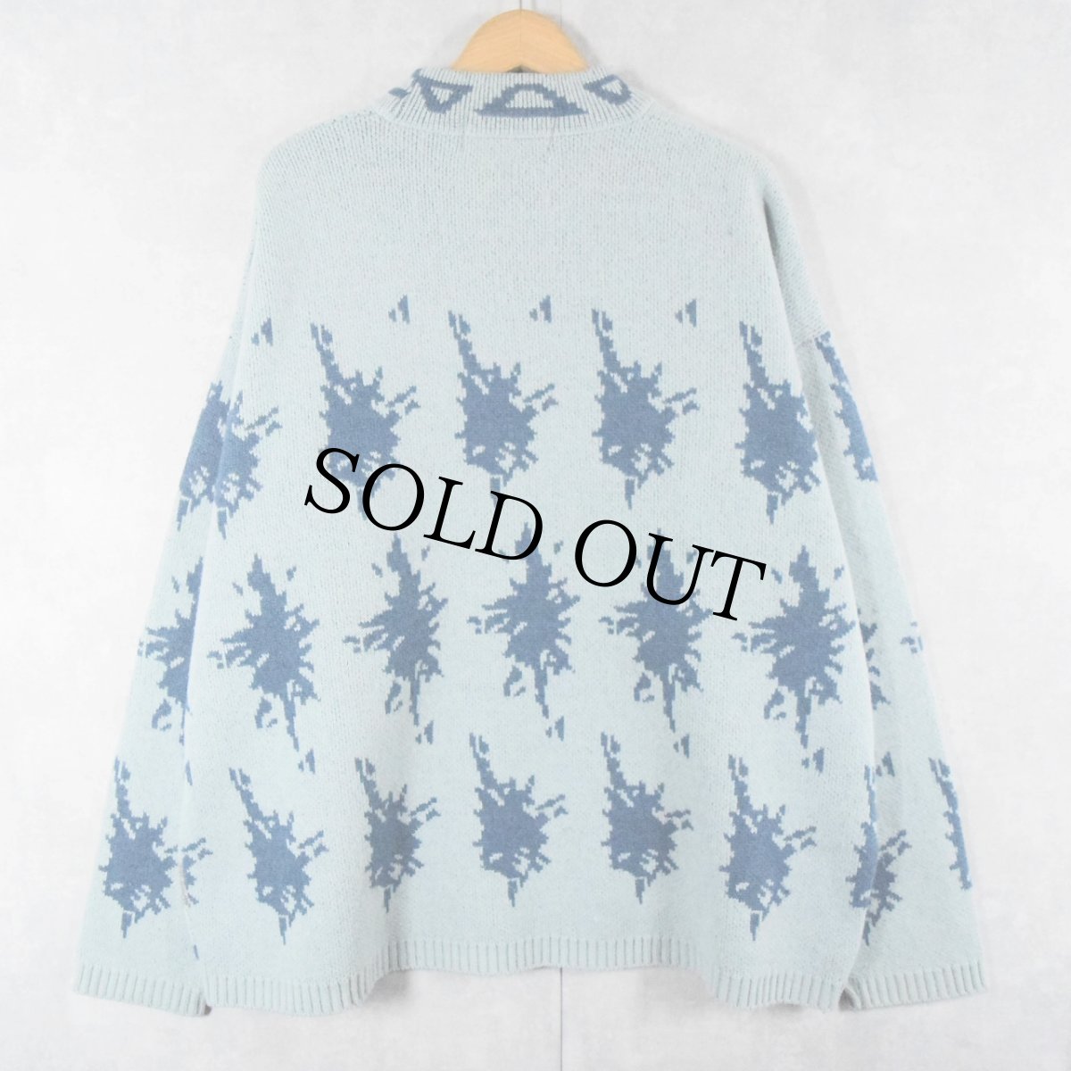 画像2: LE LAUREAT FRANCE製 柄織り スキーニットセーター (2)