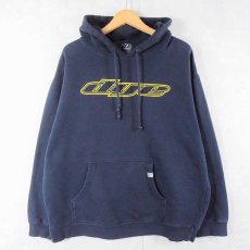 画像1: 【SALE】 dye 立体プリント ロゴスウェットフーディー NAVY L (1)