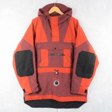 画像1: UNMARKED HAZARDS ロゴ刺繍 切り替えデザイン  ナイロンアノラックパーカー L (1)