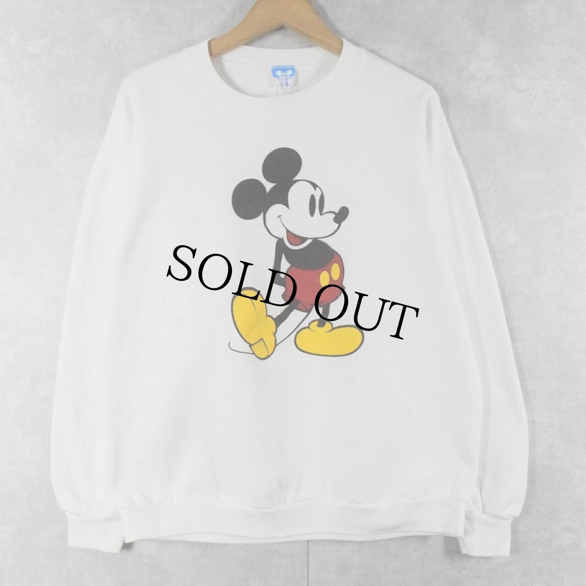 画像1: 80's Disney USA製 MICKEY MOUSE キャラクタープリントスウェット XL (1)