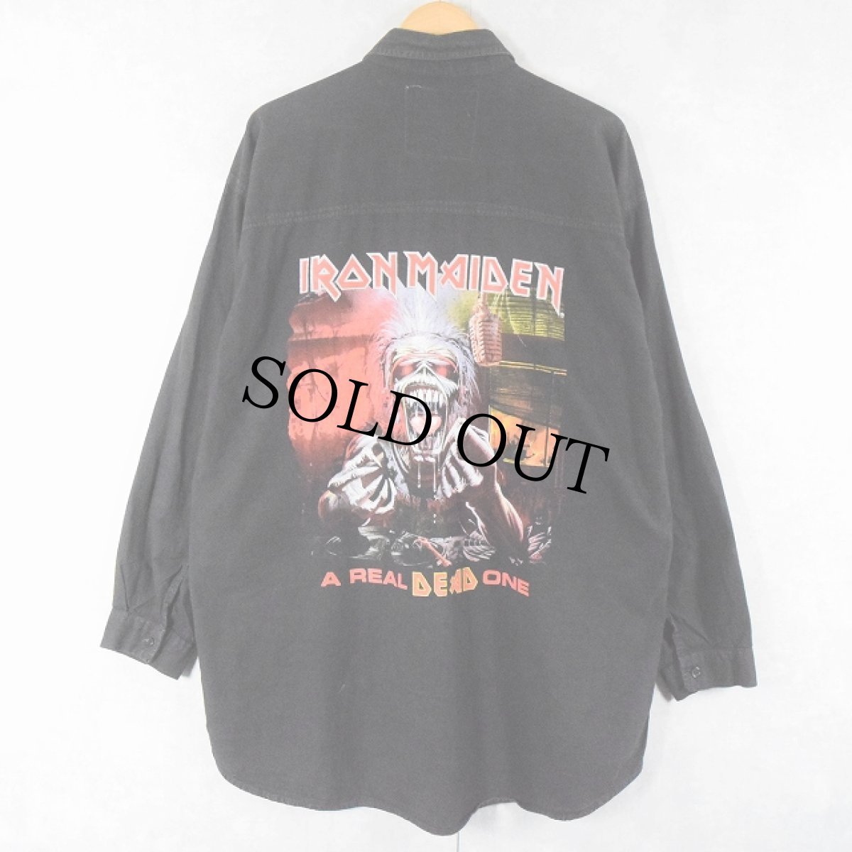画像1: IRON MAIDEN "A REAL DEAD ONE" ヘヴィメタルバンドシャツ BLACK (1)