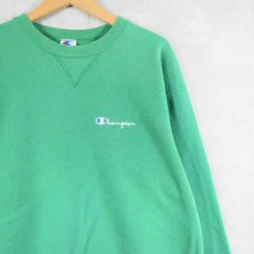 画像1: 90's Champion USA製 前V ロゴ刺繍スウェット XL (1)