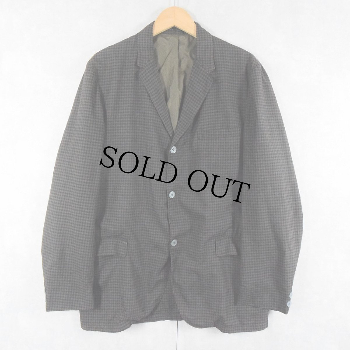 画像1: 【SALE】 〜80's チェック柄 テーラードジャケット SIZE40 (1)