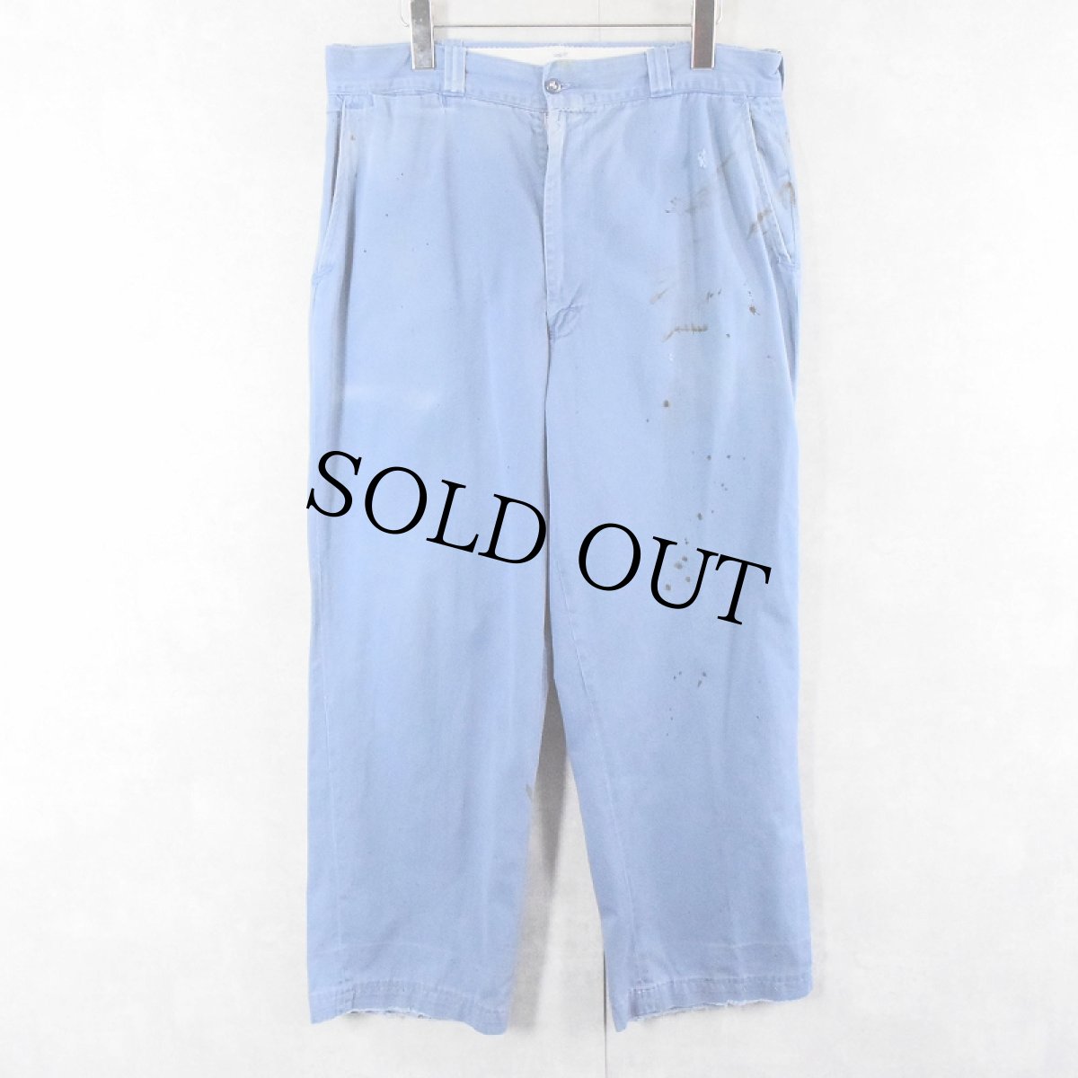 画像2: 〜60's コットンワークパンツ W33 (2)