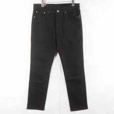 画像1: Levi's 511 スリムテーパード ストレッチブラックデニムパンツ W31 (1)