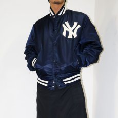 画像1: 70〜80's DAVID PEYSER MLB "New York Yankees" ロゴワッペン付き ナイロンスタジャン NAVY S (1)