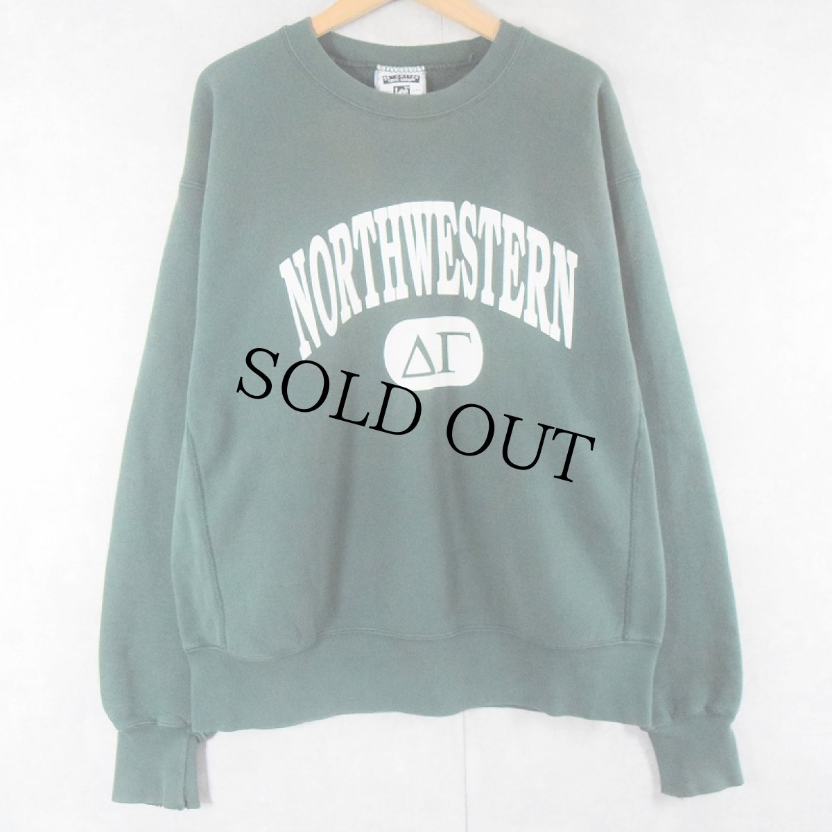 画像1: 90's Lee USA製 REVERSE WEAVE TYPE "NORTHWESTERN" プリントスウェット XL (1)