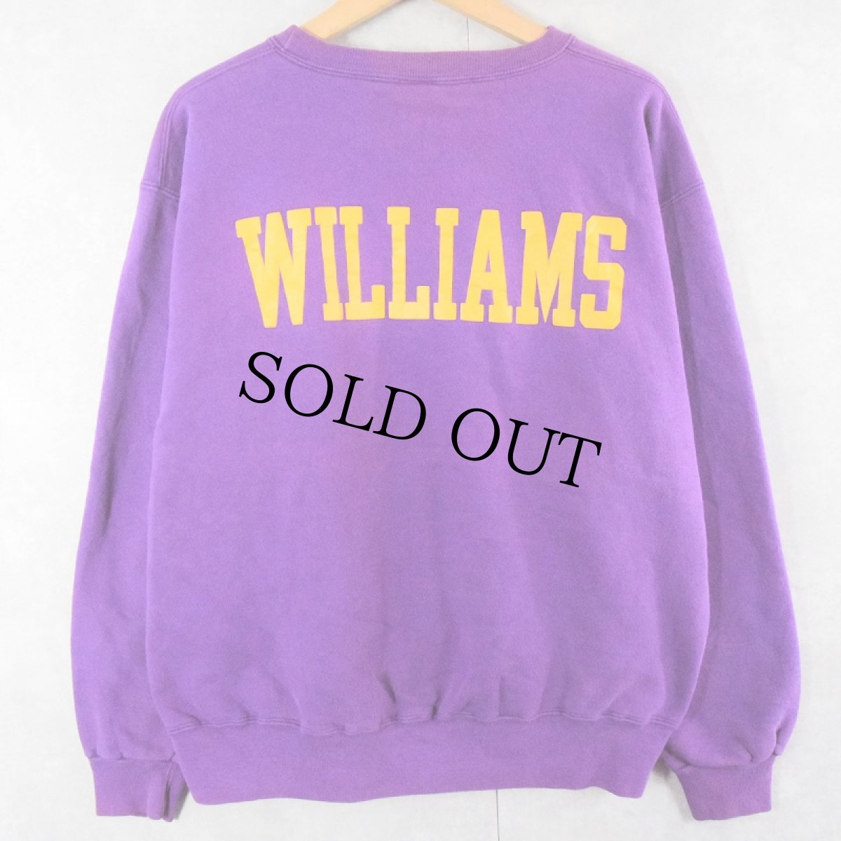 画像2: 90's Champion USA製 WILLIAMS" 前V プリントスウェット XL (2)