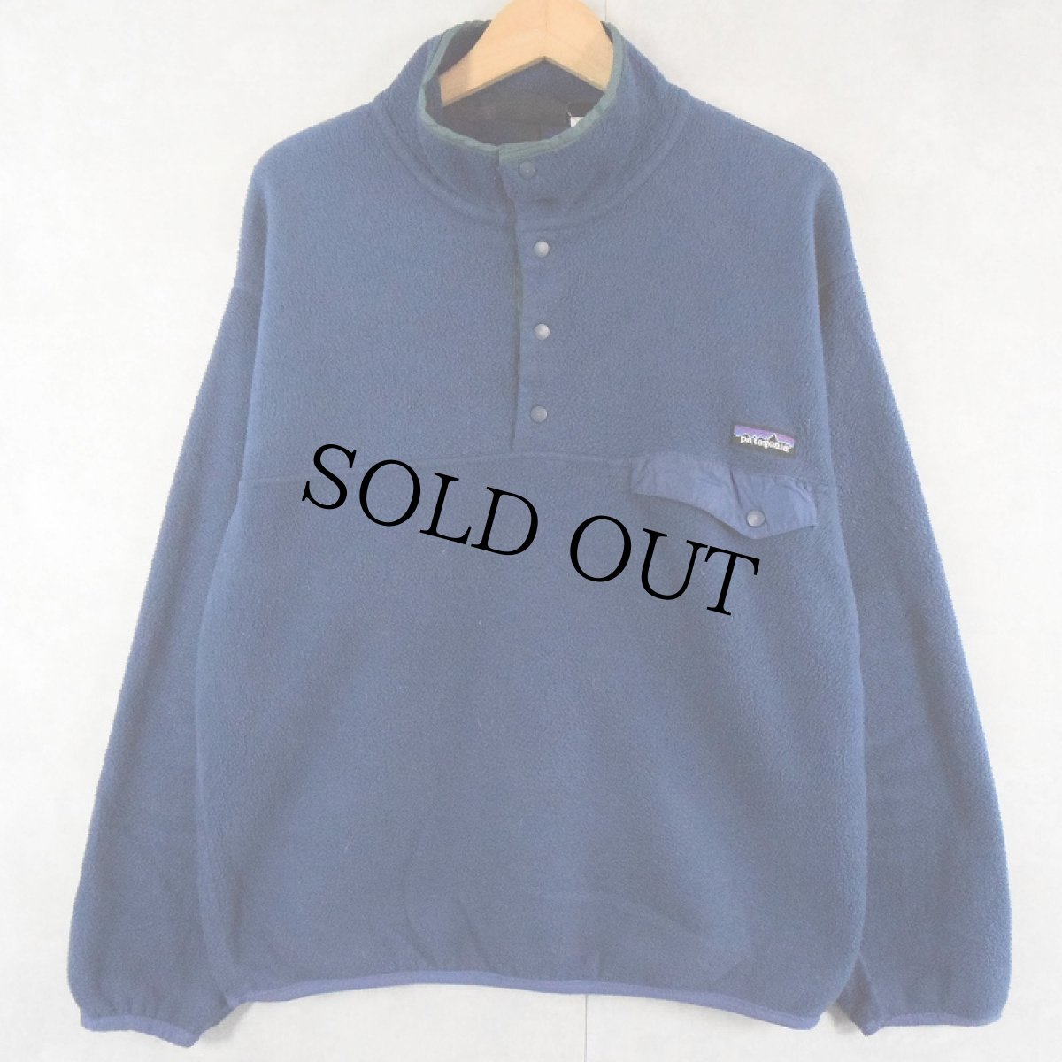画像1: 90's〜 Patagonia スナップT NAVY M (1)
