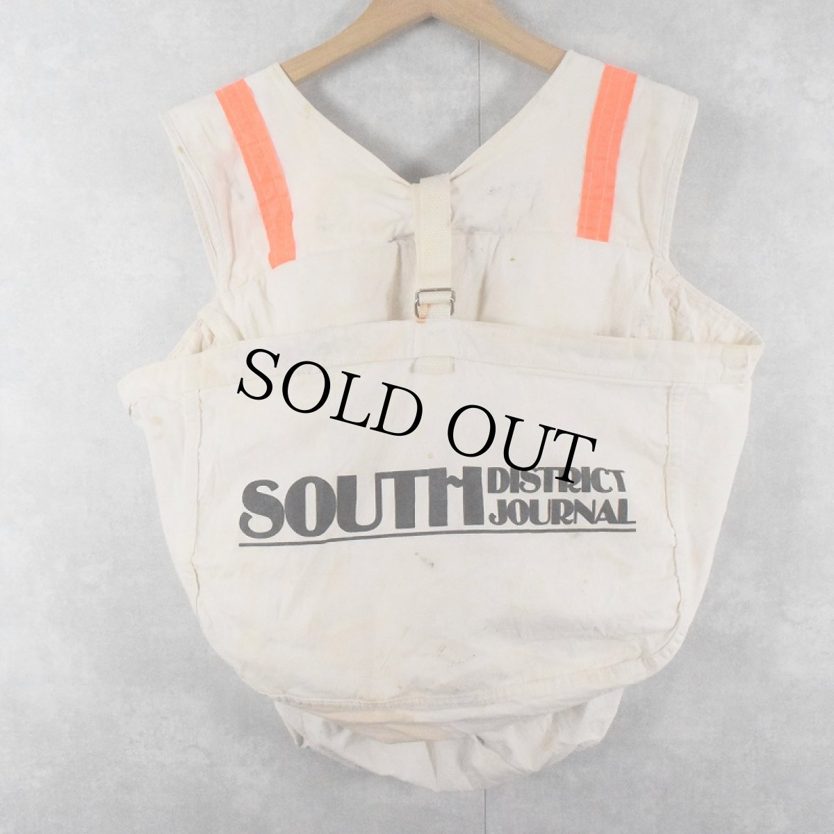 画像1: VINTAGE "SOUTH DISTRICT JOURNAL" ニュースペーパーバッグベスト (1)