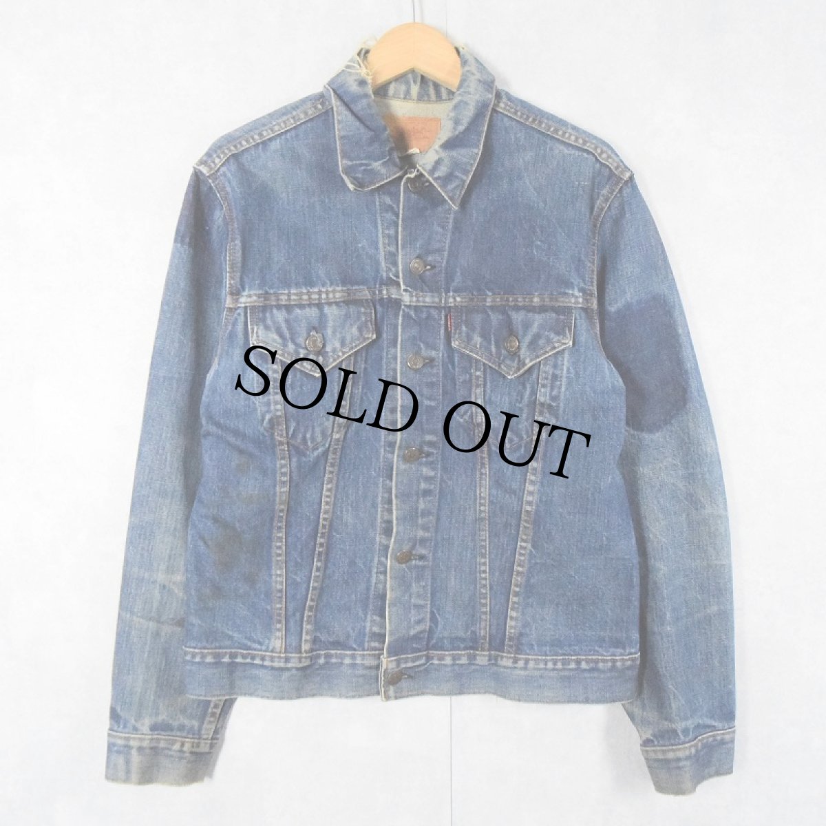 画像1: 60〜70's LEVI'S 70505 BIGE デニムジャケット SIZE40 (1)