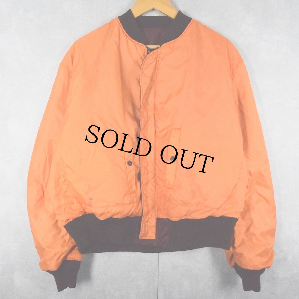 画像2: 民間品 90's ALPHA INDUSTRIES,INC. MA-1 フライトジャケット XLARGE (2)