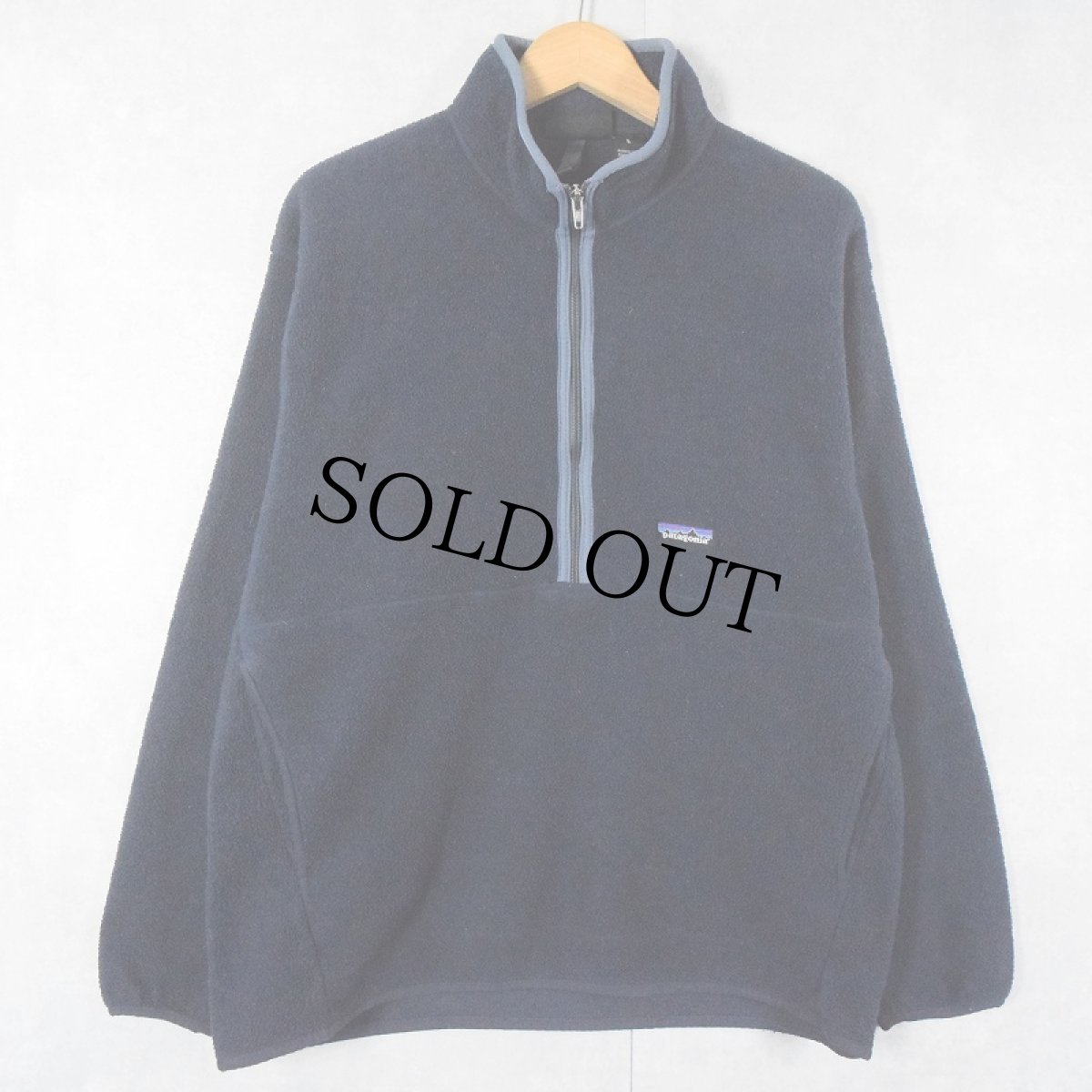 画像1: 2000's Patagonia ハーフジップ フリースプルオーバージャケット NAVY L (1)